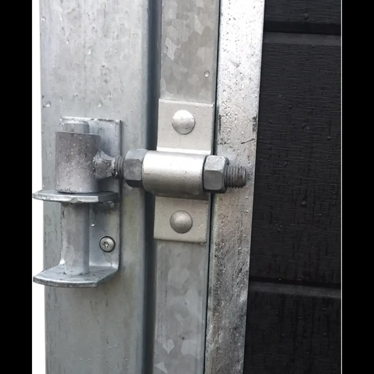 Plus Futura dobbeltlåge m/stålstolpe højrehængt 197x145 cm skiftergrå