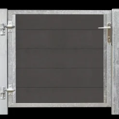 Plus Futura enkeltlåge m/stålstolpe venstrehængt 99x91 cm skiftergrå