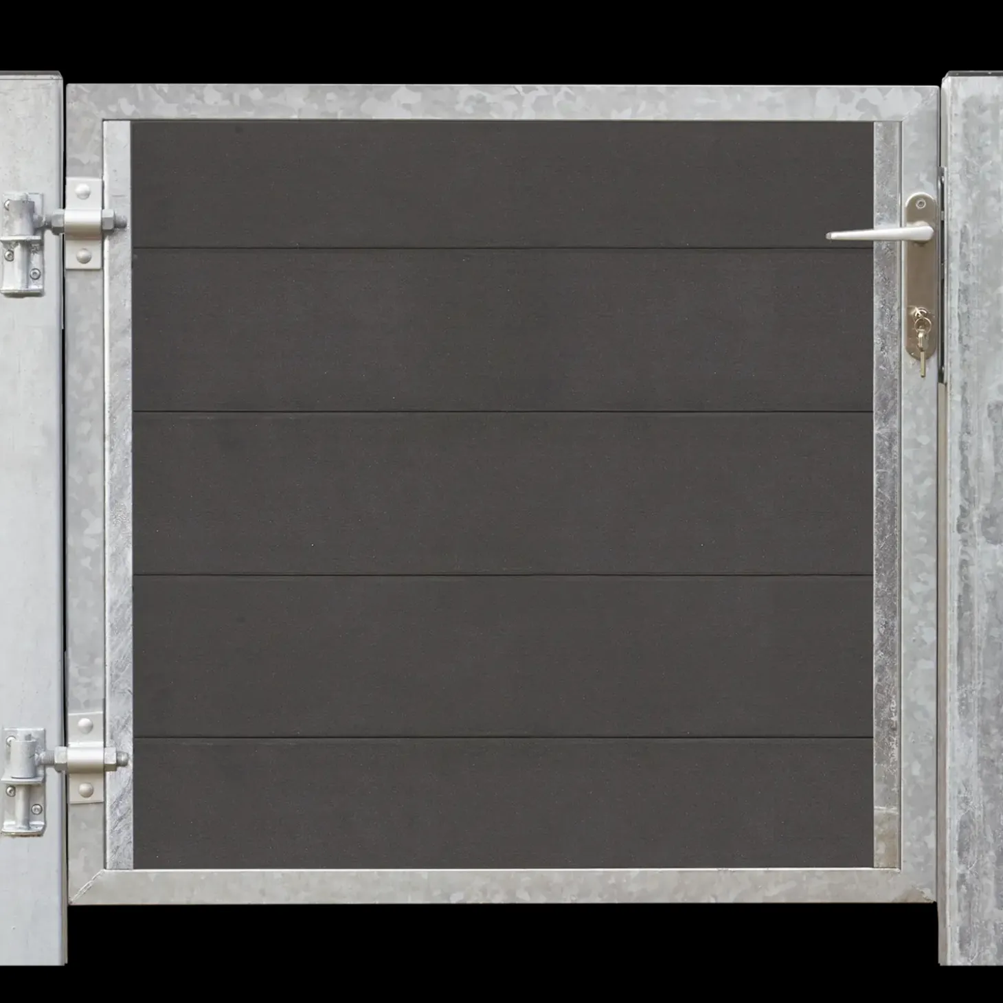 Plus Futura enkeltlåge m/stålstolpe venstrehængt 99x91 cm skiftergrå