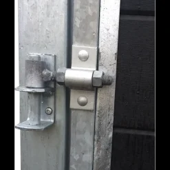 Plus Futura enkeltlåge m/stålstolpe venstrehængt 99x91 cm skiftergrå