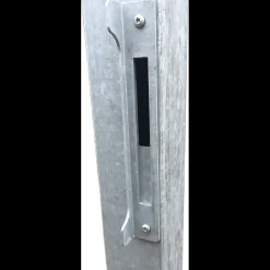 Plus Futura enkeltlåge m/stålstolpe venstrehængt 99x91 cm skiftergrå