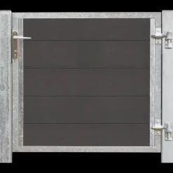 Plus Futura enkeltlåge m/stålstolpe højrehængt 99x91 cm skiftergrå