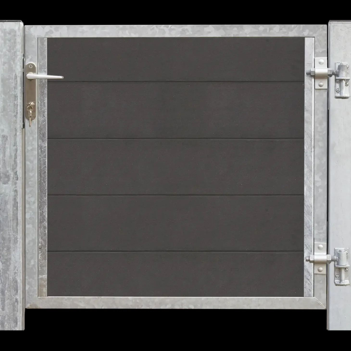 Plus Futura enkeltlåge m/stålstolpe højrehængt 99x91 cm skiftergrå