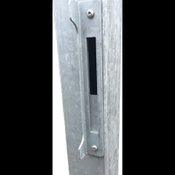 Plus Futura enkeltlåge m/stålstolpe højrehængt 99x91 cm skiftergrå