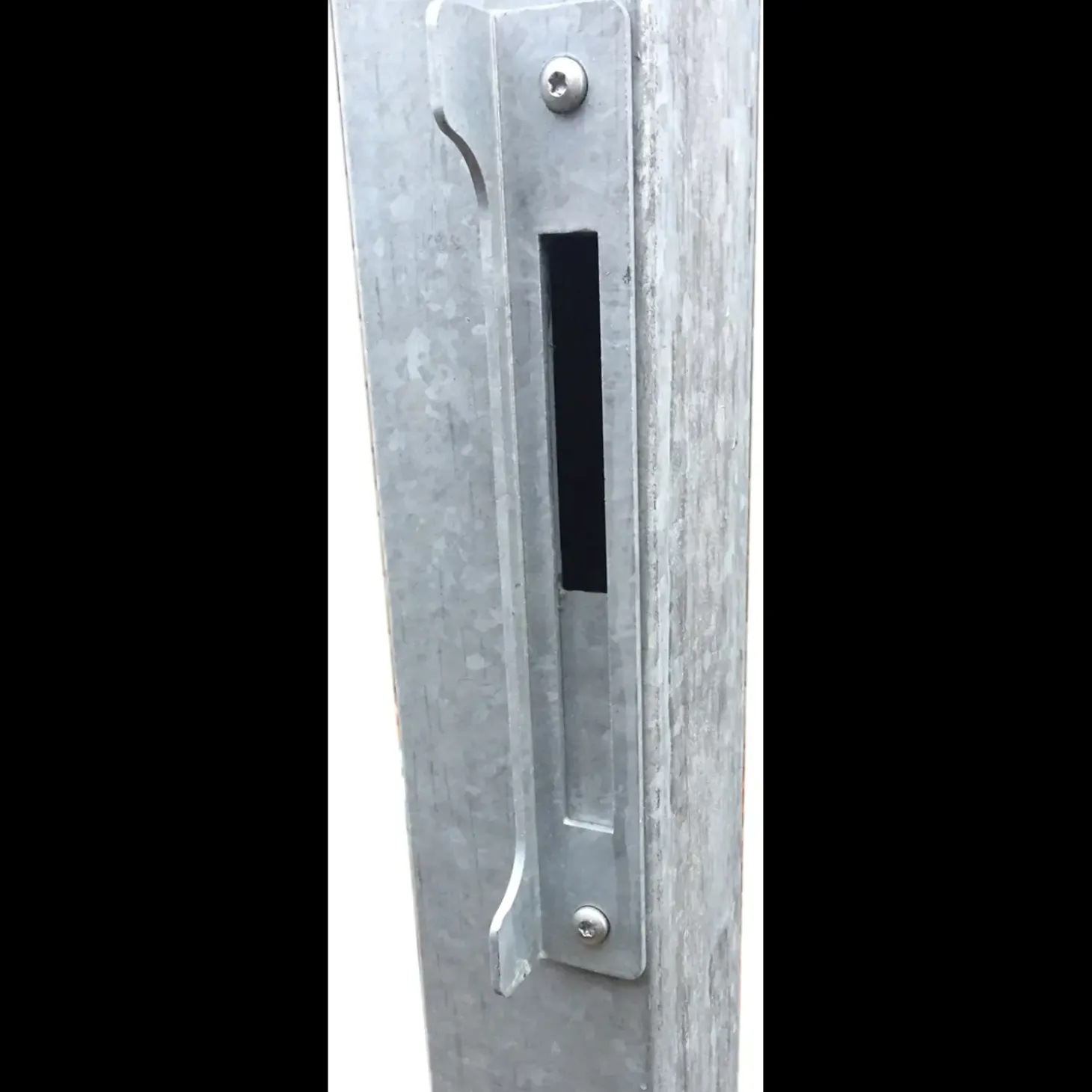 Plus Futura enkeltlåge m/stålstolpe højrehængt 99x91 cm skiftergrå