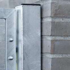 Plus Futura enkeltlåge m/stålstolpe højrehængt 99x91 cm skiftergrå