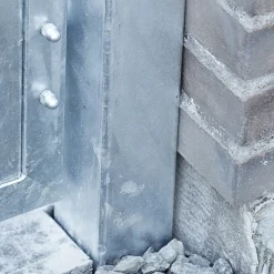 Plus Futura enkeltlåge m/stålstolpe højrehængt 99x91 cm skiftergrå