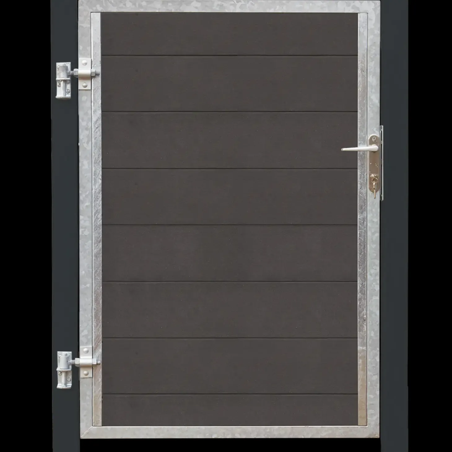 Plus Futura enkeltlåge m/stålstolpe venstrehængt 99x91 cm gråsort