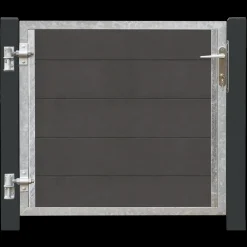 Plus Futura enkeltlåge m/stålstolpe venstrehængt 99x91 cm gråsort