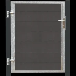 Plus Futura enkeltlåge m/stålstolpe venstrehængt 99x91 cm gråsort