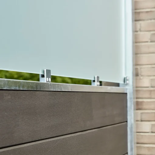 Plus Futura komposithegn m/frosted glas 90x180 cm skifergrå