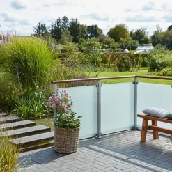 Plus glasbeslag t/firkantet stolper 2 stk zink