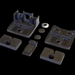 Plus glasbeslag t/runde stolper Ø42,4 mm sort