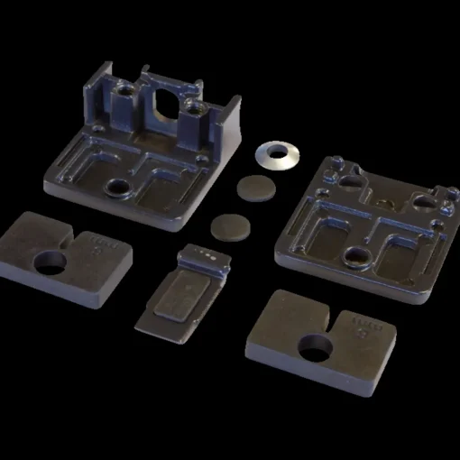 Plus glasbeslag t/runde stolper Ø42,4 mm sort