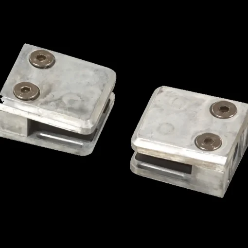 Plus glasbeslag t/runde stolper Ø42,4 mm sort