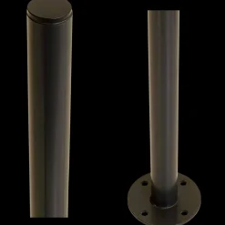 Plus glasbeslag t/runde stolper Ø42,4 mm sort