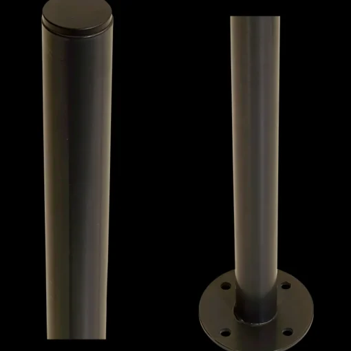 Plus glasbeslag t/runde stolper Ø42,4 mm sort
