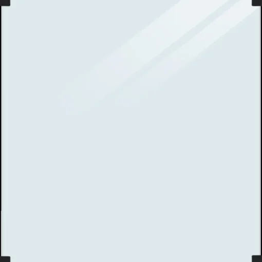 Plus glashegn t/rund stolpe 90x91 cm klart