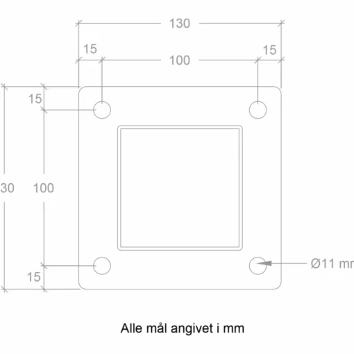 Plus glashegn t/rund stolpe 90x91 cm klart