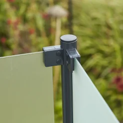 Plus glashegn t/rund stolpe 90x91 cm frosted