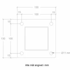 Plus glashegn t/rund stolpe 90x91 cm frosted