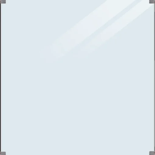 Plus glashegn t/rund stolpe 90x91 cm lamineret/klart