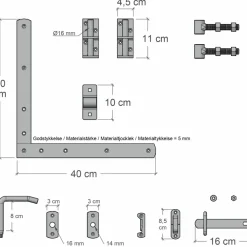 Plus Harmoni Enkeltlåge inkl. beslag 100x140 cm sort
