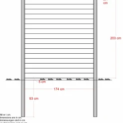 PLUS Klink Profilhegn 174×203 cm