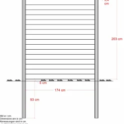 PLUS Klink Profilhegn 174×203 cm Sort