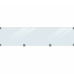 Plus Klink profilhegn m/glas 174x125 cm sort