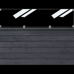 Plus Klink profilhegn m/glas 174x125 cm sort