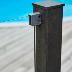 Plus kompositstolpe 90x90 mm længde 98 cm skifergrå