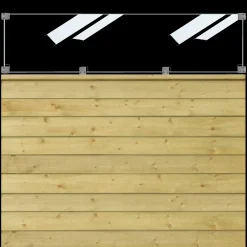 Plus krydsskåret profilstolpe hjørne m/2 spor 90x90 mm længde 268 cm trykimprægneret