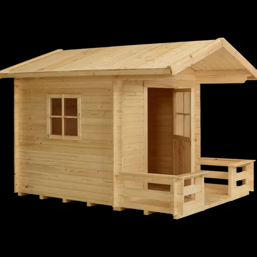 PLUS Legehus 182×161 cm + 72 cm terrasse ubehandlet inkl. tagpap