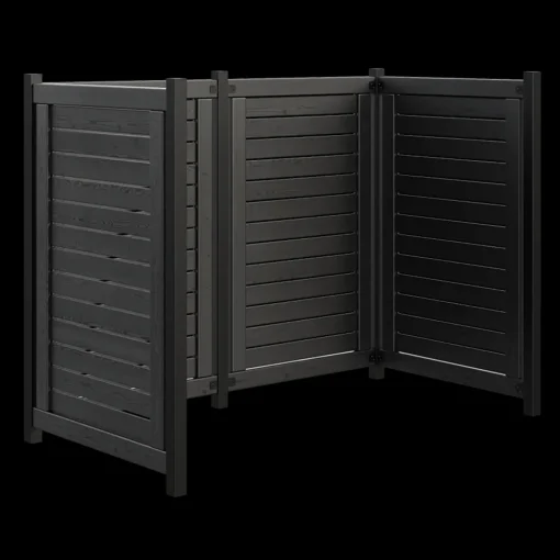 Plus Lund renovationsskjul 85x124x165 cm sort