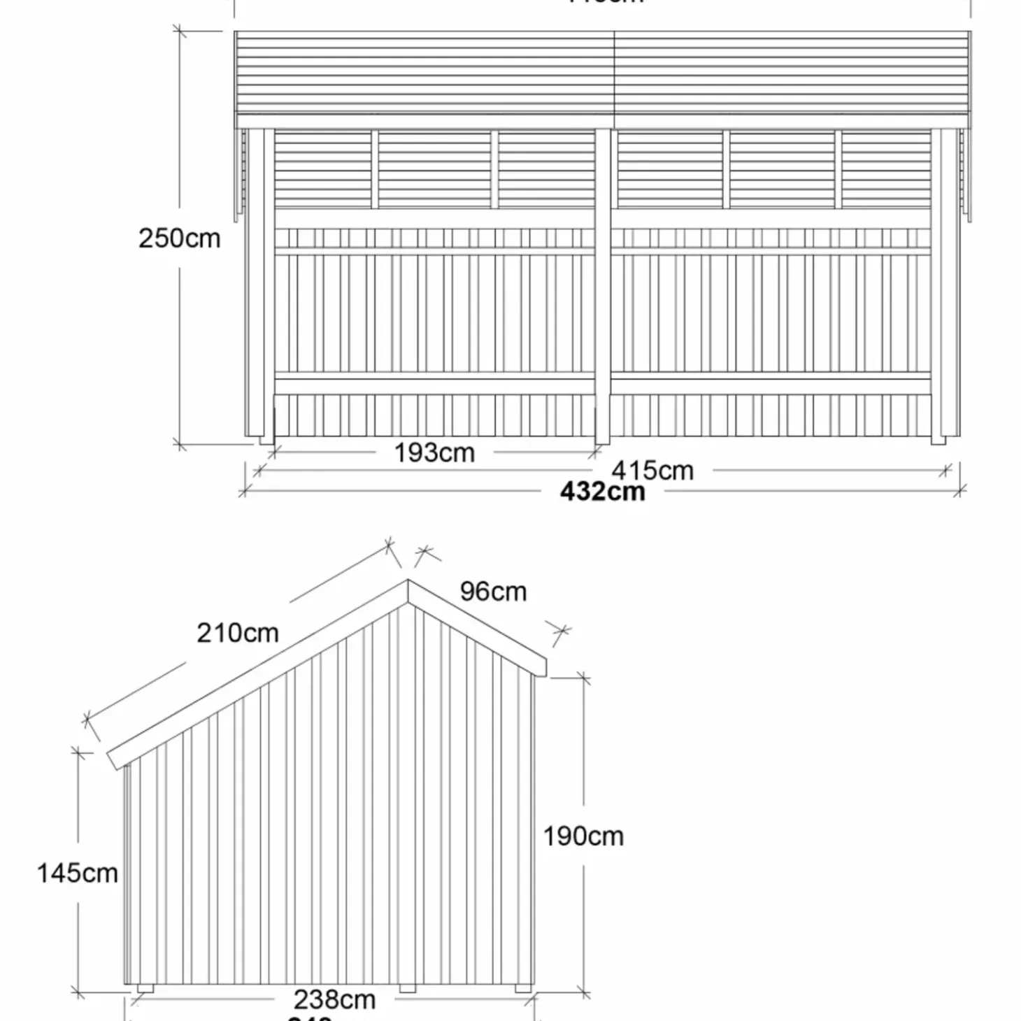 Plus Multi havehus 10,5 m² 2 moduler med åben front