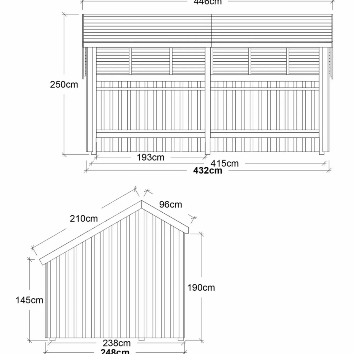 Plus Multi havehus 10,5 m² 2 moduler med åben front