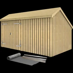 Plus Multi havehus 10,5 m² 2 moduler med dobbeltdør og lukket front