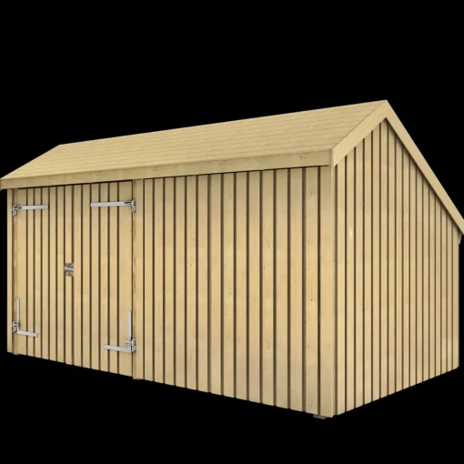 Plus Multi havehus 10,5 m² 2 moduler med dobbeltdør og lukket front