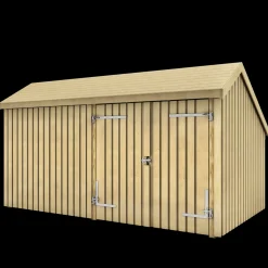 Plus Multi havehus 10,5 m² 2 moduler med dobbeltdør og lukket front