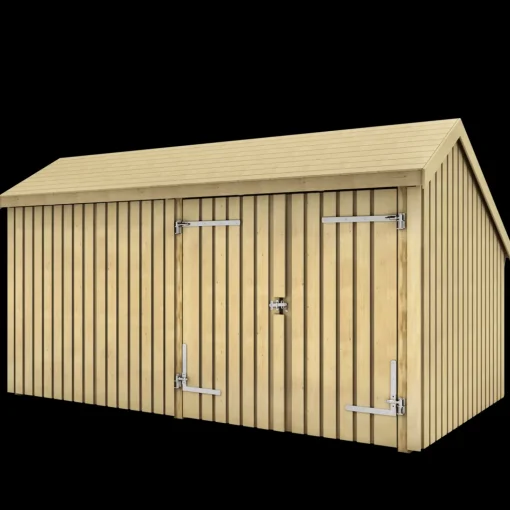 Plus Multi havehus 10,5 m² 2 moduler med dobbeltdør og lukket front