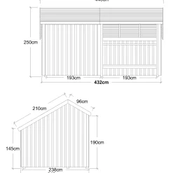 Plus Multi shelter 2 moduler med shelter og opholdsrum Inkl. beslag/skruer og shelter bund