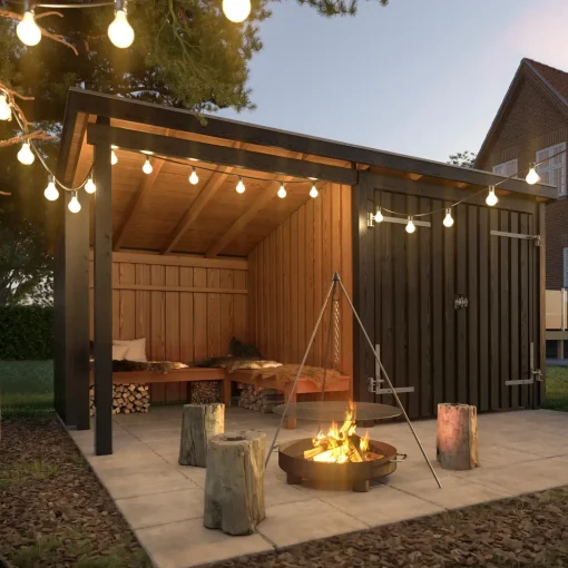 Plus Nordic bålhytte/havehus 9,5 m2 - Type 1A