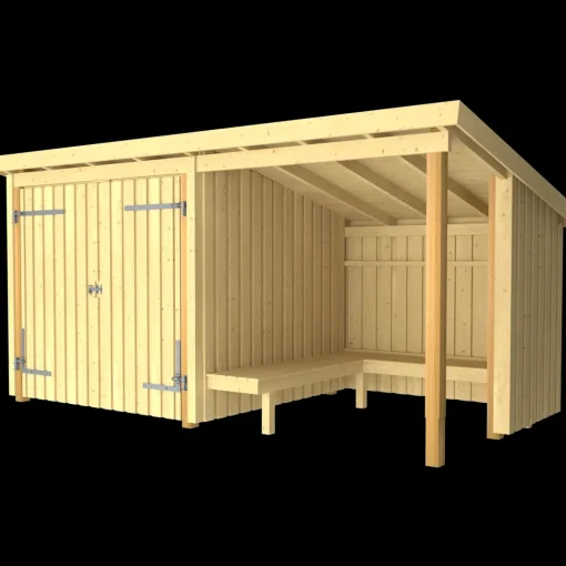 Plus Nordic bålhytte/havehus 9,5 m2 - Type 1A
