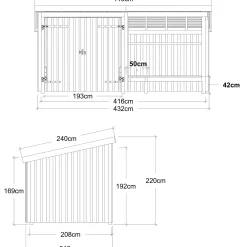 Plus Nordic bålhytte/havehus 9,5 m2 - Type 1A