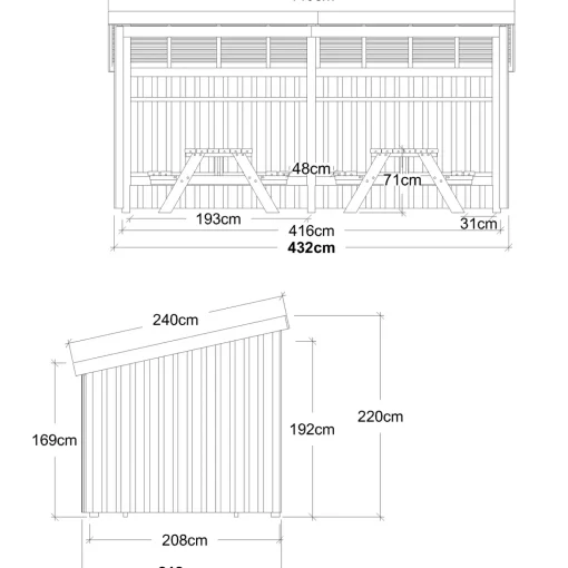 Plus Nordic madpakkehus 9,5 m2 - Type 1A