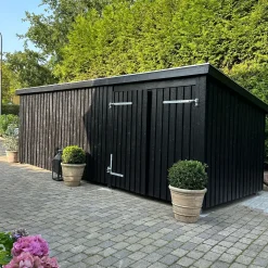 Plus Nordic Multi Havehus 14 m² 3 moduler m/dobbeltdør og lukket front