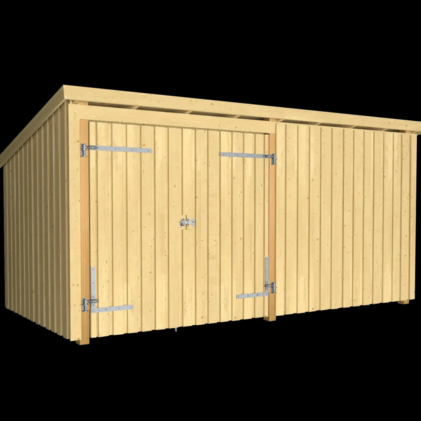 Plus Nordic Multi havehus 9,5 m² 2 moduler med dobbeltdør lukket front