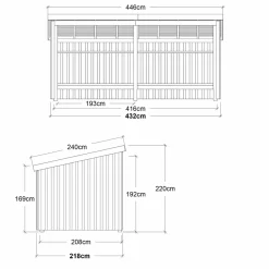 Plus Nordic Multi havehus 9,5 m² 2 moduler med åben front