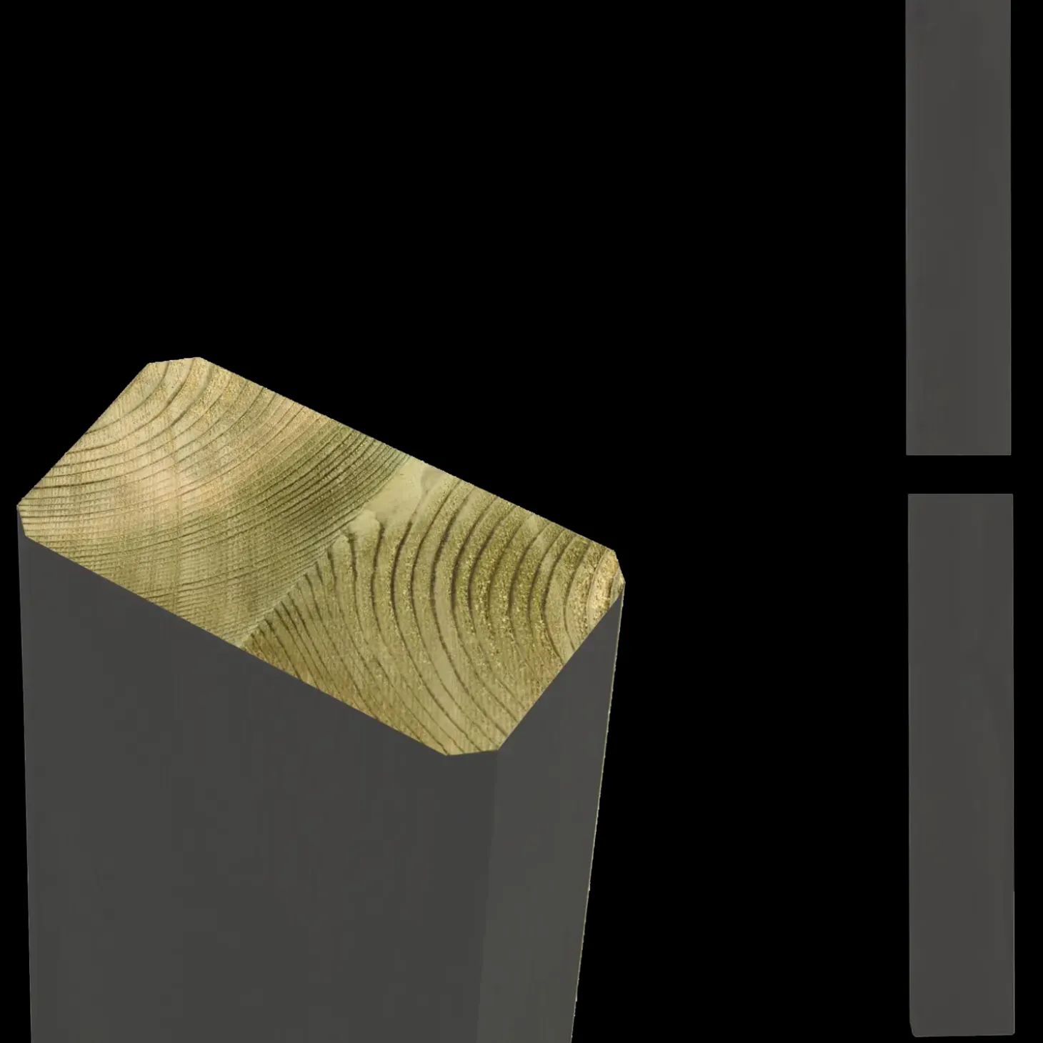 Plus Omlimet stolpe/drager 4,5x9x238 cm umbragrå